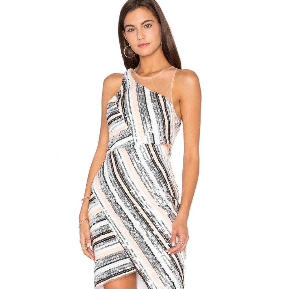 REVOLVE Beautiful Parade Illusion Neck Dress by Lumier Size 8/M